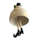 Pier 1 Imports Ceramic Snowman Ice Skater Christmas Ornament Top Hat Snowflake