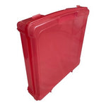 IRIS Retro Red Plastic Flip Top Storage Lunch Box Scrapbook Organizer 14.5 Good+