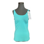 Sonic Slimmers Kathleen Kirkwood Aqua Blue Minimizing Tank Shorts Set L NWT