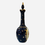 Vintage 1969 Giffard Cobalt Blue Gold Decanter Pitcher France Porcelain Stopper