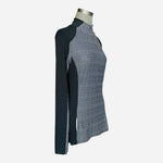 prAna 1/4 Zip Pullover Women's L Stargazer Black Grey Performance Top VG