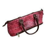 Samantha Brown Red Insulated Wine Purse Woven Picnic Travel Bag NWT