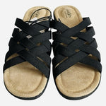 East 5th Irene Women's Black Strappy Memory Foam Slide Sandal Size 9.5 M NIB