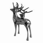 Pottery Barn Vintage Brass Deer Reindeer Buck Candle Holder 8" Christmas Taper