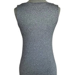 ZARA W/B Collection Silvery White Black Square Neck Tank Top Women M EXC
