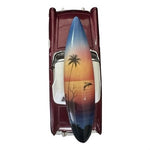 1955 Ford Thunderbird Red Diecast Model Car with Surfboard Rare Collectible