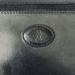 Mary Ann Rosenfeld Vintage Black Leather Shoulder Bag Elegant Classic 10.5x3x8.5