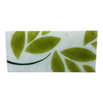 Large Glass Serving Platter Floral Pattern Rectangular Display Tray 22"x10"