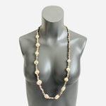 Vintage Hawaiian Cowrie Mixed Shell Lei Necklace Long Boho Coastal Beach 36" VG