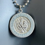 Saint Christopher Protect Us Medal Pendant Chain
