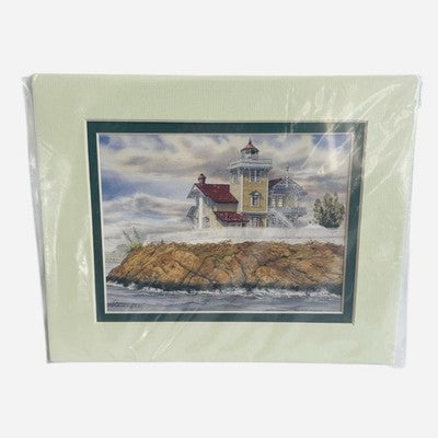 Mark Sherman East Brother CA Lighthouse Print Signed Numbered w/ Certificate NIP
