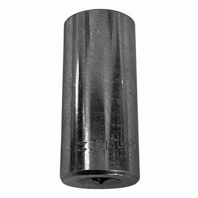 Husky 3/4" Deep Well Socket 1/2" Drive 6-Point Black Oxide USA Made VG