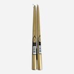 Hand Dipped Gold Taper Candles Set of 2 Metallic Tapered NIP Elegant