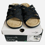 East 5th Irene Women's Black Strappy Memory Foam Slide Sandal Size 9.5 M NIB