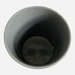 Modern Grey Ceramic Flower Pot Glossy Glaze Round Planter 5.5"x6" Cachepot VG