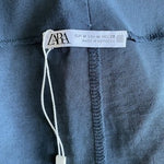 Zara Dark Blue Fluid Flyaway A-Line Wrap Midi Skirt Women’s Size M NWOT