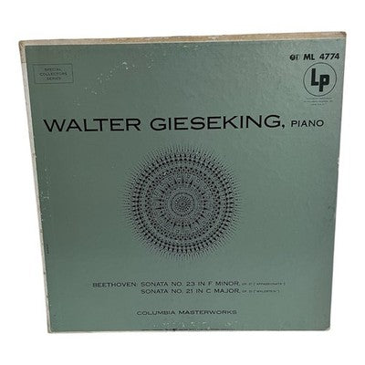 Walter Gieseking Beethoven Appassionata Waldstein LP 1954 Columbia VG+