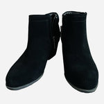 Blondo Women's Black Suede Waterproof Ankle Boots Size 8W Side Zip Booties EXC