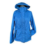 Women's Blue Waterproof Rain Jacket Size M Hooded Windbreaker Winter Sports NWOT
