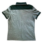Armani Exchange Mens XL Green Heather Gray Polo Shirt Green Trim Short Sleeve VG