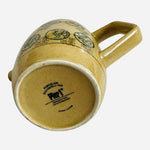 Vintage Pier 1 Imports Japanese Dragon Stamp Stoneware Teapot Cup Set VG