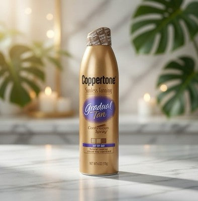 Coppertone Sunless Tanning Gradual Tan Continuous Spray Natural 6oz New