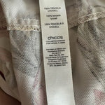 Chico’s Floral Utility Cargo Ankle Pants Tie Belt Size 2 L/12 Tencel Boho Pants