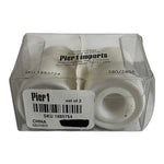 Pier 1 Imports White Ceramic Salt and Pepper Shakers Classic NIB