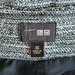 Uniqlo Women’s Gray Striped Blazer Jacket Button Front Long Sleeve Jacket XS