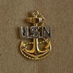 Vintage Vanguard USN Navy Anchor Lapel Pin Military Memorabilia 1"x1.25"