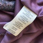 Calvin Klein Sequined Ombre Maxi Dress Silver Purple V-Neck Ball Gown Size 8