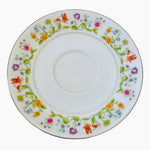 Vintage 1982 Ashley Overseas Eternal Love Saucers Set 4 Platinum Floral China