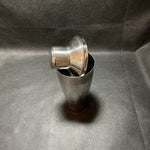 9.5" Hammered Stainless Steel Cocktail Shaker with Stainer Excellent Condition