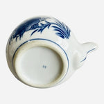 Chinoiserie Style Small Ceramic Teapot - Blue and White Hand Painted Floral 