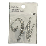 Recollections Bling Sticker Letter W Rhinestone Monogram Initial New 2.25 in