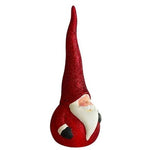 Santa Gnome Ceramic Statue Christmas Decor Figurine Holiday Collectible 12.5”