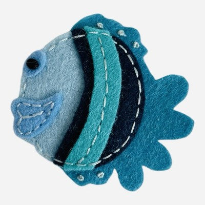 Felt Tropical Fish Applique Patch Blue Ocean Craft New 1 Pc Handmade