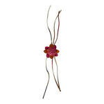 Mellow World Pink Orange Leather Flower Bag Charm Accessory Excellent Condition
