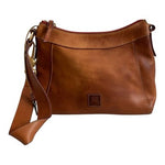 Dooney & Bourke Florentine Leather Shoulder Hobo Bag Tan Brown VG