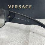 Versace Black Rhinestone Logo Sunglasses Bling Rare Designer Glasses Shades +Box