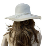 White Wide Brim Paper Straw Sun Hat Women's Beach Floppy Hat One Size VG