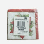 Bright Poinsettia Christmas Paper Napkins 20 Count Red Festive Holiday NIP
