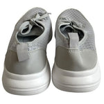 Women's Gray Mesh Orthopedic Comfort Walking Tennis Shoes Lace Up Soft Sole Sz 9
