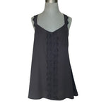 S-Twelve Black Lace Trim Cami Blouse Sleeveless Swing USA Made Sz Chico Womens M