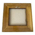 Vintage Gold Gilt Ornate Wood Frame Square Wall Mirror Brown 12x12 VG
