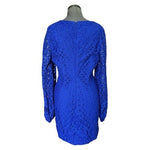 $169 Bardot Women's Blue Lily Long Sleeve V-neck Lace Dress Size 10/M-L NWOT