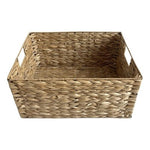 Large Tan Wicker Storage Basket Crate with Handles Home Organizer 15"x11.5"x7.5”