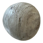 Gray Washed Wood Ball 5.5" Distressed Rustic Decor Signed Centerpiece Accent VG