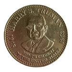 Harry S. Truman 33rd President 1945-1953 Brass Commemorative Medal Token Coin VF