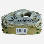 Love Stone Hearts Decorative Figurine Plaque 6.5"x2"x5.5" Concrete Garden VG